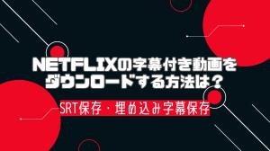 Netflixの字幕付き動画をダウンロードする方法は？実際の手順と注意点を徹底解説！